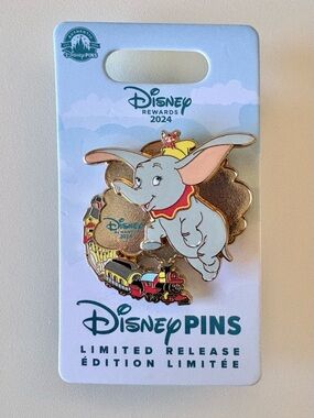 2024 Disney Parks Chase Visa Rewards Dumbo Timothy Mouse Casey Jr Train Pin LR